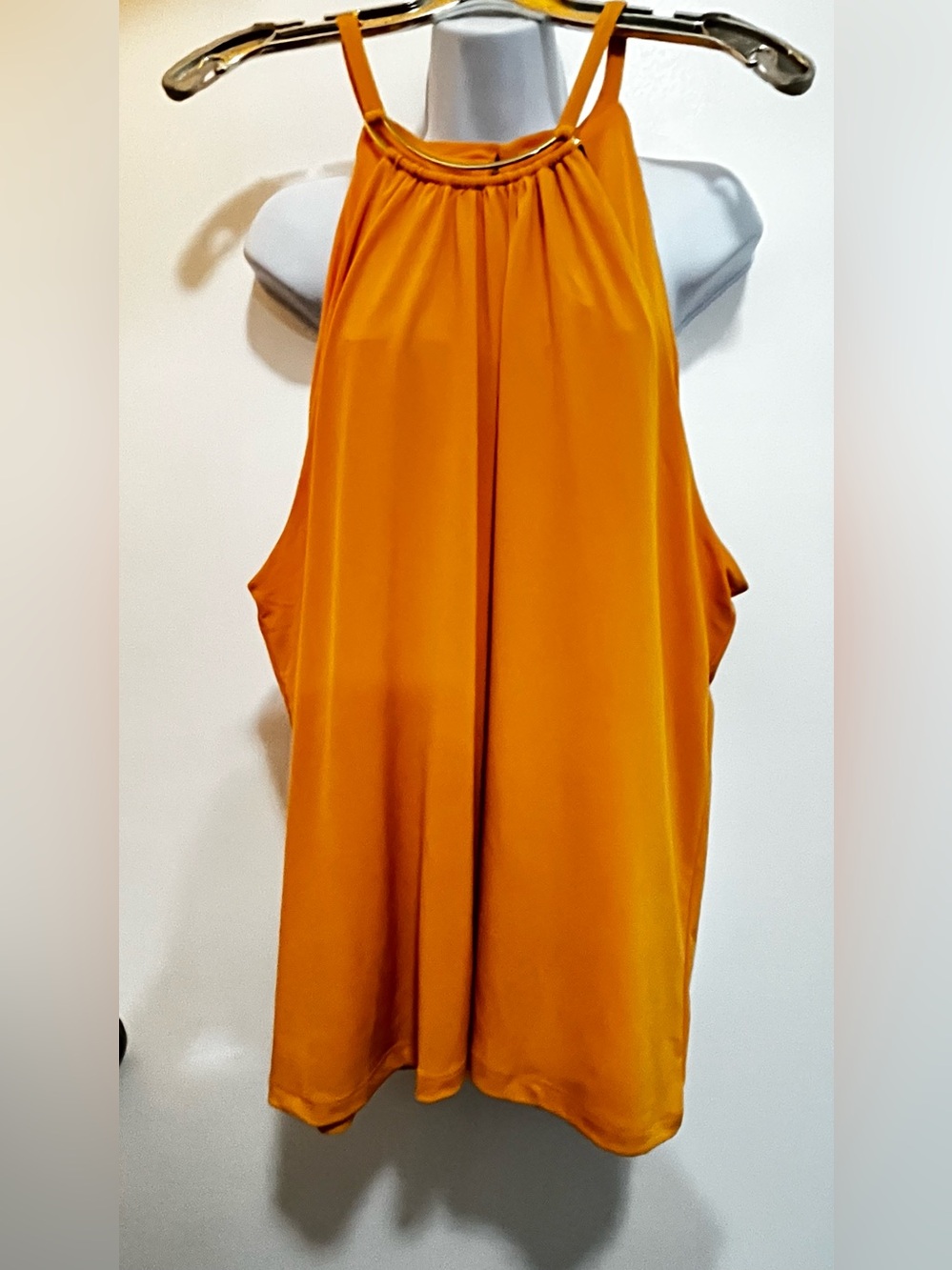 Mango Halter Neck Top in Golden Yellow